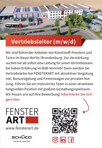 Stellenanzeige Fensterart